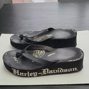 Harley-Davidson Sandals, 8, Black & White